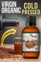 Mayan's Secret USDA Certified Virgin Organic Flax Seed Oil, Unrefined Virgin, Cold Pressed, Linum Usitatissimum, 4 OZ - For Skin
