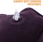 Inflatable Bed Sore Cushion for Elderly Ergonomic Butt Pad Pressure Ulcer Relief Lightweight Wheelchair Seat Cushion for Home Office School Use