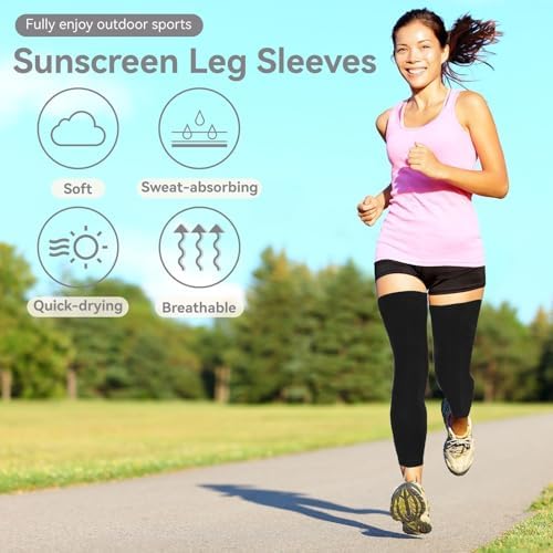 HERCHR Sunscreen Leg Sleeves, Compression Leg Sleeves, Basketball Leg Sleeve, Cycling Leg Warmers