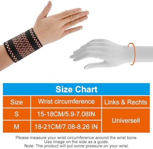 Wrist Brace, 2 Pack Elastic Wrist Support with Strap, Unisex, Right or Left, Suitable for Sprains, Tendinitis, Joint Pain, Sweat, Sports, Exercise, Workout, Gym and Wrist Protection, S