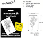 INKARTLINK Women's Semi-Permanent Floral Temporary Tattoos - Adult Art Design, Cruelty-Free, Waterproof, Non-Reflective (A Bouquet Of Flowers)