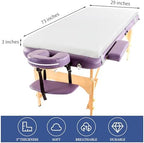 HOMBYS Memory Foam Massage Bed Mattress Topper, Non-Slip Lash Bed Table Mattress Topper with Removable Cover and Holding Elastic Bands, Cushion Only, White, 73"x29"x3"