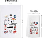 WCGXKO London Travel Gift London City Skyline London Kitchen Decor Housewarming Gift Office Towel (London Towel)