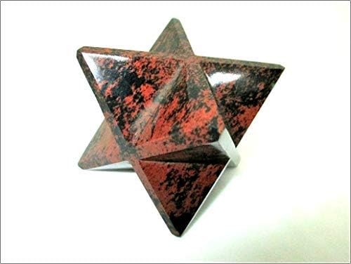 Jet Energized Mahogany Obsidian Merkaba Best for Healing, Chakra Balancing, Positive Energy, Meditation Approx Size 2 inch