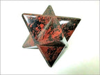 Jet Energized Mahogany Obsidian Merkaba Best for Healing, Chakra Balancing, Positive Energy, Meditation Approx Size 2 inch