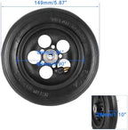 6x1 1/4 6x1.25 Tire & Inner Tube & Hub Replacement for Electric Scooter Tire Pneumatic Tires Inflatable Rubber Tyre Wear-Resistant Wheel Replace Parts Black