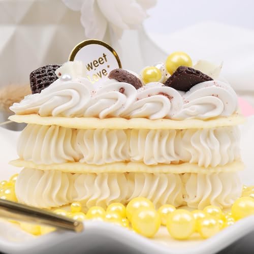 Yellow Sprinkles for Cake Decorating, 130g/4.6oz Edible Yellow Pearl Sprinkles Mix, Sugar Candy Pearls for Baking, Cookie Decorations and Cupcake Toppings, Wedding Party Supplies