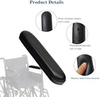 Universal Wheelchair Armrest (9-1/8 ") Black, with Hardware, Replacement Vinyl Arm Pad Parts, Suitable for Most Wheelchairs (1 Pair)