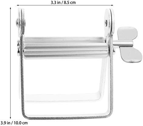 Healifty Metal Paste Squeezer Tube Wringer for Hair Dye and Toothpaste Silver Aluminum Extruder Tool for Salon Bathroom Artist and Daily Use 4X3.3X1.3 Inches