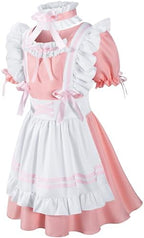 Girls French Maid Costume Maid Apron Fancy Dress Halloween Outfit Cosplay Costume Accessories Set