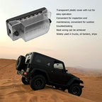 6 Way Box Blade Holder, PC Positive Negative Sides Auto Blade Panel Board with Stickers for 12V 24V Automotive Boat Marine