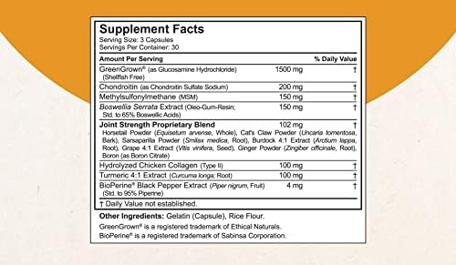 NuBest Joint Xtra - Joint Support Supplement | Joint Health Formula with Triple Joint Strength - Glucosamine, Chondroitin, Turmeric, MSM | 1 Month Supply