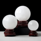 Clear Quartz Stone Sphere - Polished Natural Rock Crystal Orb for Reiki Healing, Chakra Balancing, and Energy Amplification,170mm