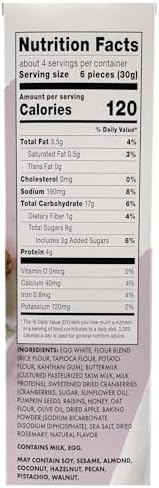 Gluten Free Cranberry Raisin Toasts with Pumpkin Seeds & Rosemary 5oz/142g – Pack of 1