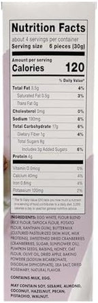 Gluten Free Cranberry Raisin Toasts with Pumpkin Seeds & Rosemary 5oz/142g – Pack of 1