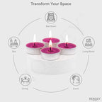 Hosley 120PCs Bulk Pack Black Cherry Fragrance Highly Scented Tea Light Candle. Ideal for Wedding Church Vigil Emergency Lanterns Spa Aromatherapy Party Reiki Candle Garden