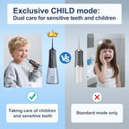MOCEL Water Dental Flosser OLED Display Cordless Teeth Cleaning MOCEL 5 Modes Oral Irrigator 300ML Portable and USB C Rechargeable IPX7 Waterproof Floss Teeth Pick (Black)