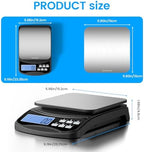 Food Scale, Digital Kitchen Scale with Large Panel, Weight Grams and Ounces for Baking Cooking and Meal Prep, 6 Units with Tare Function, 11lb 5kg/0.1g Batteries and USB Charging