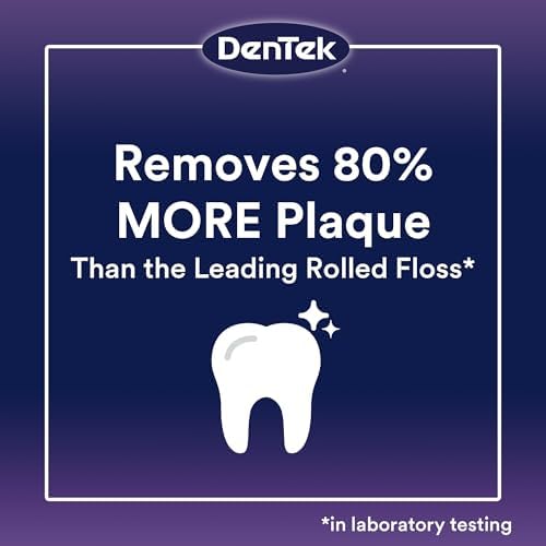 Dentek Floss Picks, X-Shaped Cross Flosser, Plaque Control Dental Floss Picks, 75 Count