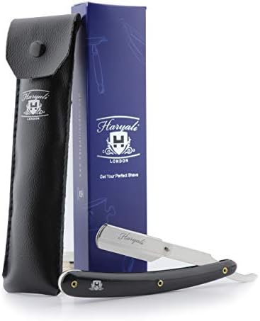 Men's Black Shavette/Barber Style Cut Throat Razor (Blades Not Inclued) With Leather Pouch.Perfect Razor For All Kind Of Deep Shave.