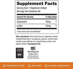 EyePromise Zeaxanthin + Lutein Eye Vitamin - 60 Softgels Capsules Made with Natural Ingredients for Diets Including Gluten Free and Vegetarian - Protect & Enhance Your Eye Health Completely