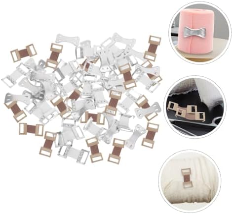 FOMIYES 250sets Aluminum Bandage Buckles Metal Fasteners Reusable Clips for Elastic Compression Wraps