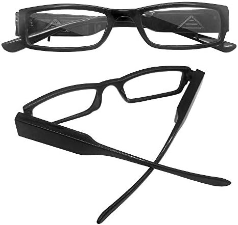 Led Readers for Men Women Reading Glasses With Light Magnifying Glasses with Light Led Magnifier Eyeglasses Nighttime Reader Compact Full Frame Eyewear Unisex Clear Vision Lighted Eye Glasses