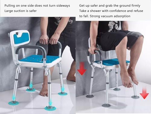 Height Adjustable Bath Shower Chair,Home Bathroom Chair,Non-Slip Portable Bathroom Shower Chairs,for Adults Elderly Disabled Pregnant Woman A