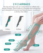Nekteck Leg Compression Massager for Circulation and Relaxation, FSA Eligible Foot and Calf Massage Machine 2 Modes 3 Intensities with Hand-held Controller for Pain Relief, HSA Adjustable Leg Wraps