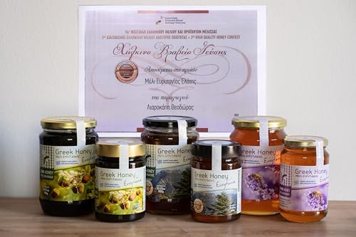 Premium Greek Oak Honey from Evrytania, Award-Winning, Mountain-Sourced, 33.51 oz (950g)