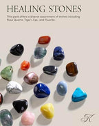 KALIFANO Bulk Tumbled Stones – Over 1,000 Carats Mixed Polished Healing Crystals & Gems for Reiki, Crafts, Kids & Decor (Includes Rose Quartz, Howlite Turquoise, Fluorite, Unakite, Lapis Lazuli) – Piedras de Cristal Para Decorar