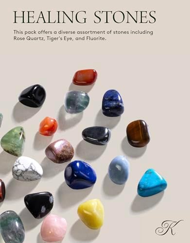 KALIFANO Bulk Tumbled Stones – Over 1,000 Carats Mixed Polished Healing Crystals & Gems for Reiki, Crafts, Kids & Decor (Includes Rose Quartz, Howlite Turquoise, Fluorite, Unakite, Lapis Lazuli) – Piedras de Cristal Para Decorar