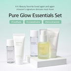 mixsoon Pure Glow Essentials Set - 5-Step Skincare Kit - Travel kit, Travel size kit, Hydrating Skincare Gift Set (15ml*1+20ml*3+30ml*1) Korean Glass Skin Care