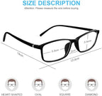 URAQT Blue Light Glasses for Women Men, Blue Light Blocking Glasses Computer Gaming Eyeglasses Clear Lens Reading Glasses