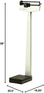 Health o meter Professional 400KL Mechanical Beam Medical Scale Physician Balance, Alloy Steel, White