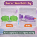 180 Pcs Contact Lens Cases Colorful Cute Contact Lens Bulk in 6 colors Left/Right Eye Clear Contact Lens Container for Travel