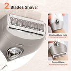TOUCHBeauty Electric Shaver for Women, Painless Bikini Trimmer with 3-Blade System, Wet/Dry Cordless Foil Razor for Facial, Leg, Underarm & Body Hair, Battery-Powered, Gifts for Women, Gray