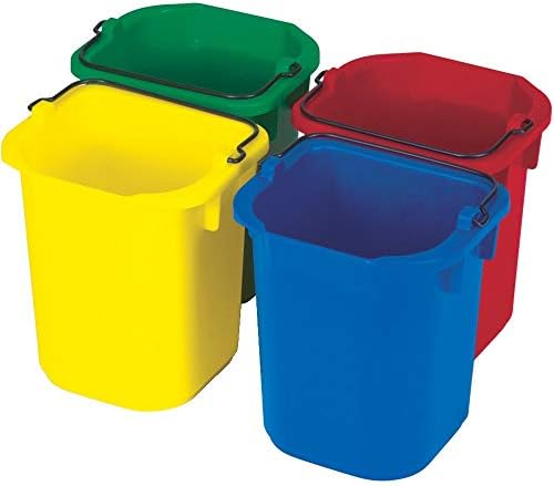 Rubbermaid Commercial Products Heavy-Duty Cleaning Pail 5-Quart Blue Utility Bucket with Built-In Spout and Handle for House Cleaning/Storage/Livestock Feeding/Car Washing