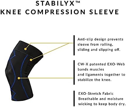 CW-X Men's Stabilyx Knee Support Compression Sleeve