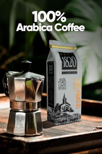 Café 1820 Special Reserve, Premium Costa Rican Ground Coffee, 100% Arabica, Medium/Dark Roast, High Altitude Blend with Aroma & Fruity Notes, 12 oz (2 Pack)