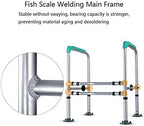 Bathroom Toilet Surround Frame, Adjustable Height Free Standing Toilet Safety Frame, for Assist Elderly Seat Support Bath Assist Aid Handrails