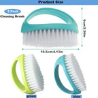 2 Pack Scrubbing Brushes for Cleaning, Heavy Duty Scrub Brush Nylon Stiff Bristles,Scrubber Cleaner Brush for Bathroom,Showe,Sink,Kitchen,Bathtub,Floor,Multi-Purpose Cleaning Brush (Green+Blue)