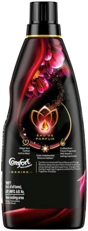 Comfort Perfume Deluxe Fabric Conditioner 850 mL | After Wash Liquid Fabric Softener | Softness, Shine & Long Lasting Freshness