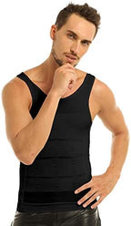 iiniim Men's Slimming Body Shaper Vest Compression Shirt Gym Workout Tank Top Sleeveless Abdomen Shapewear
