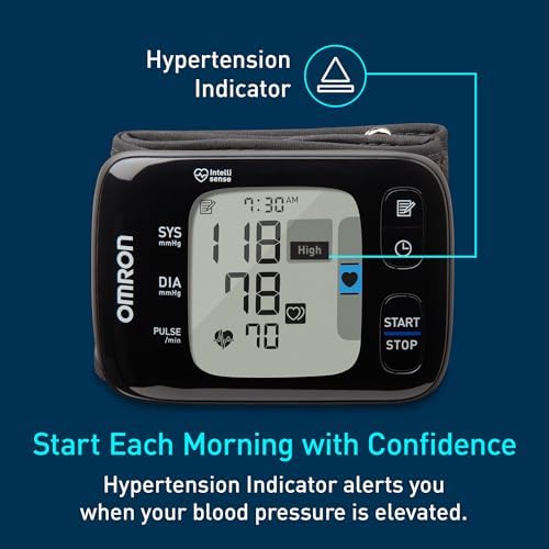 OMRON 7 Series Wireless Wrist Blood Pressure Monitor for Home Use - #1 Doctor & Pharmacist Recommended Brand - Clinically Validated - Connect App