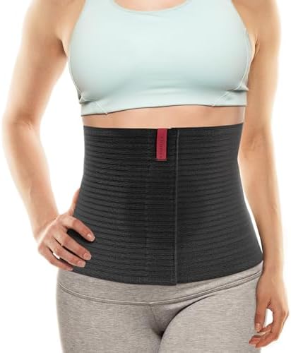 ORTONYX Premium Umbilical Hernia Belt for Men and Women / 10.25" Abdominal Binder With Hernia Support Pad - Navel Ventral Epigastric Incisional and Belly Button Hernias - Black OX5241-10-S/M