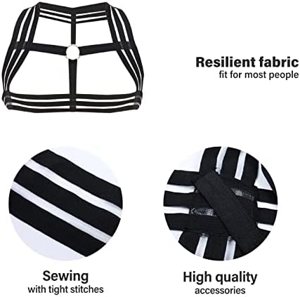 Mens Harness Belt Nylon Elastic Body Shoulder Strap Sexy Halter Club Wear Cosplay Costume