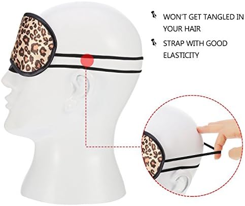 3 Pack Sleep Mask, Leopard Eye Masks Shade Cover for Sleeping, Shift Work, Naps, Travel Pouch Night Blindfold Airplane Relaxing Eyeshade Cover with Nose Pad for Men Women