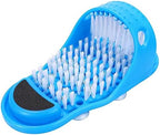 Kissbuty Magic Feet Cleaner Simple Foot Scrubber Shower Spa Easy Feet Cleaning Brush Exfoliating Foot Massager Slipper for Unisex Adults, 1 Pc (Blue)
