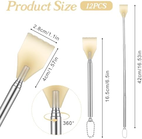 10 Pcs Extendable Back Scratcher - 16.5 to 42cm Metal Back Scratcher for Men and Women - Portable Itch Relief Tool